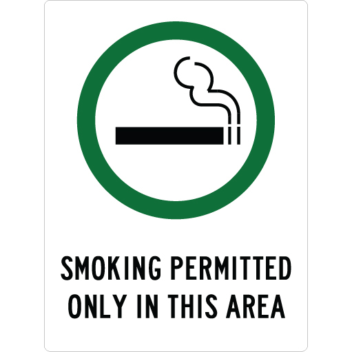 SMOKING PERMITTED ONLY IN THIS AREA