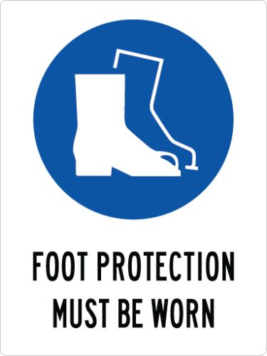 FOOT PROTECTION MUST BE WORN