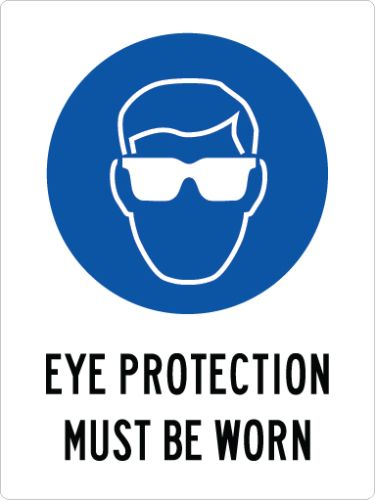 EYE PROTECTION MUST BE WORN