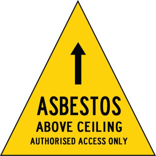 ASBESTOS ABOVE CEILING TRIANGLE