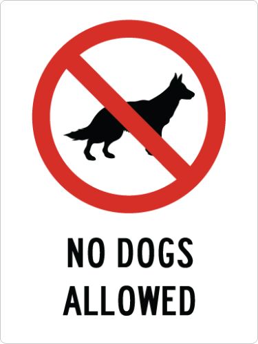 NO DOGS ALLOWED