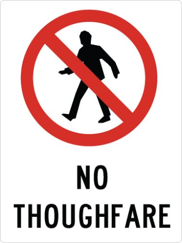 NO THROUGHFARE