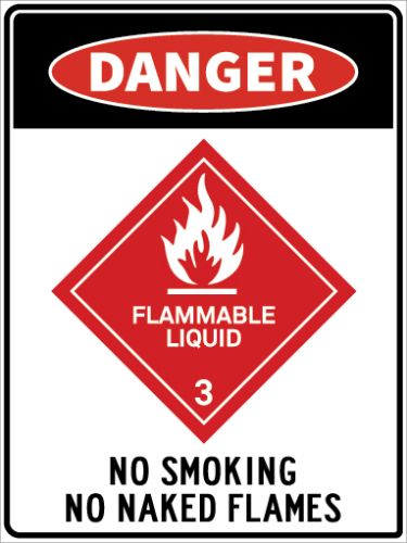 FLAMMABLE LIQUID3 NO SMOKING NO FLAMES