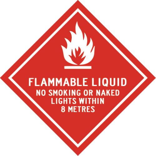 FLAMMABLE LIQUID3 NO SMOKING