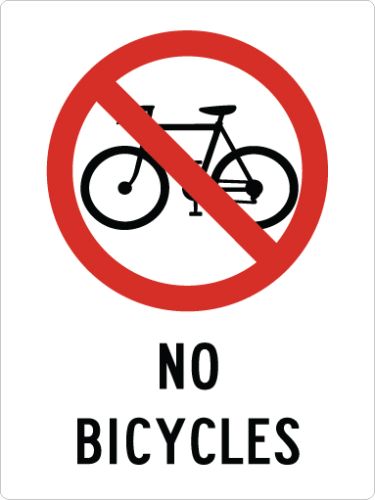 NO BYCYCLES