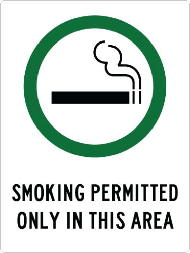 SMOKING PERMITTED ONLY IN THIS AREA