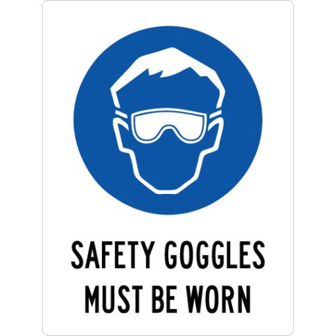 GOGGLES MUST BE WORN