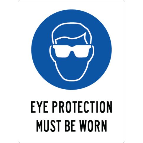 EYE PROTECTION MUST BE WORN