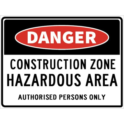 CONSTRUCTION ZONE HAZARDOUS AREA