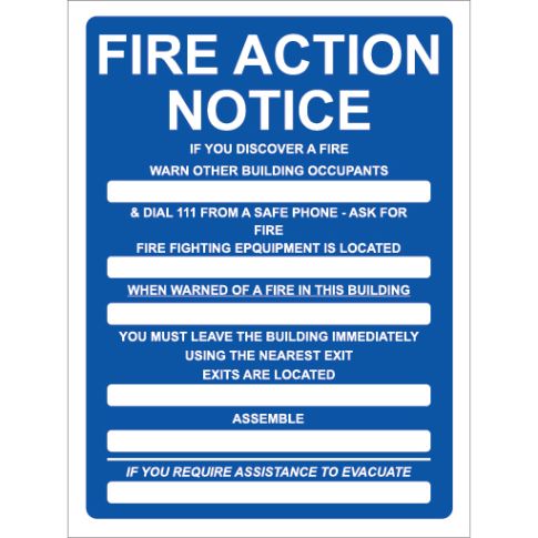 FIRE ACTION NOTICE