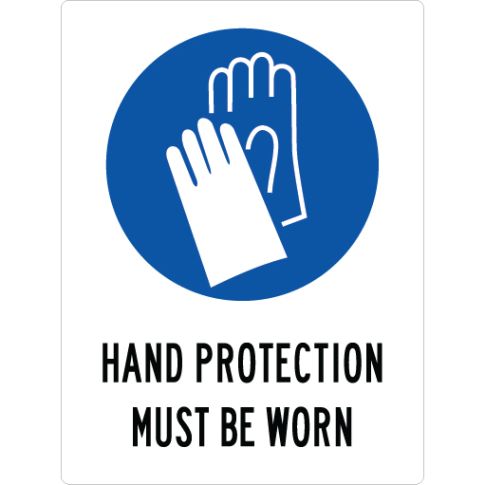 HAND PROTECTION MUST ME WORN