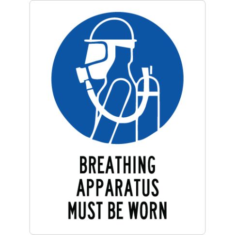 BREATHING APPARATUS MUST BE WORN