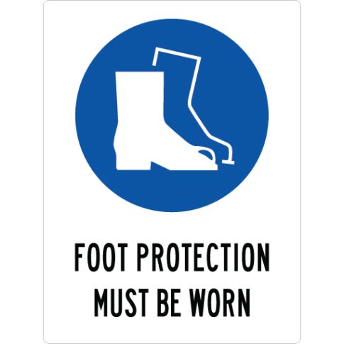 FOOT PROTECTION MUST BE WORN