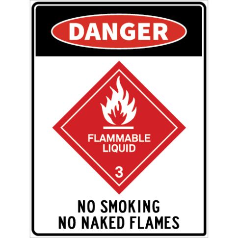 FLAMMABLE LIQUID3 NO SMOKING NO FLAMES